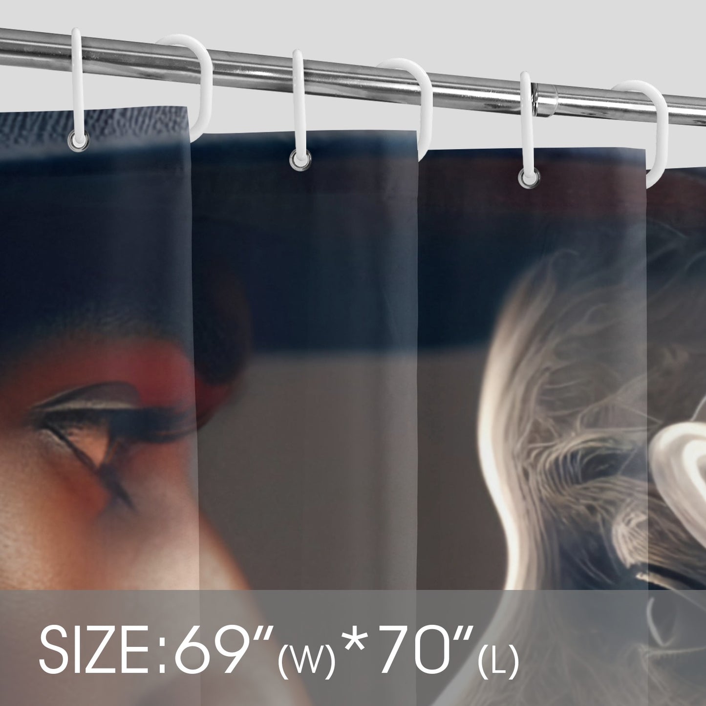 Man's love in smoke - (African American) Shower Curtain 69"x70"