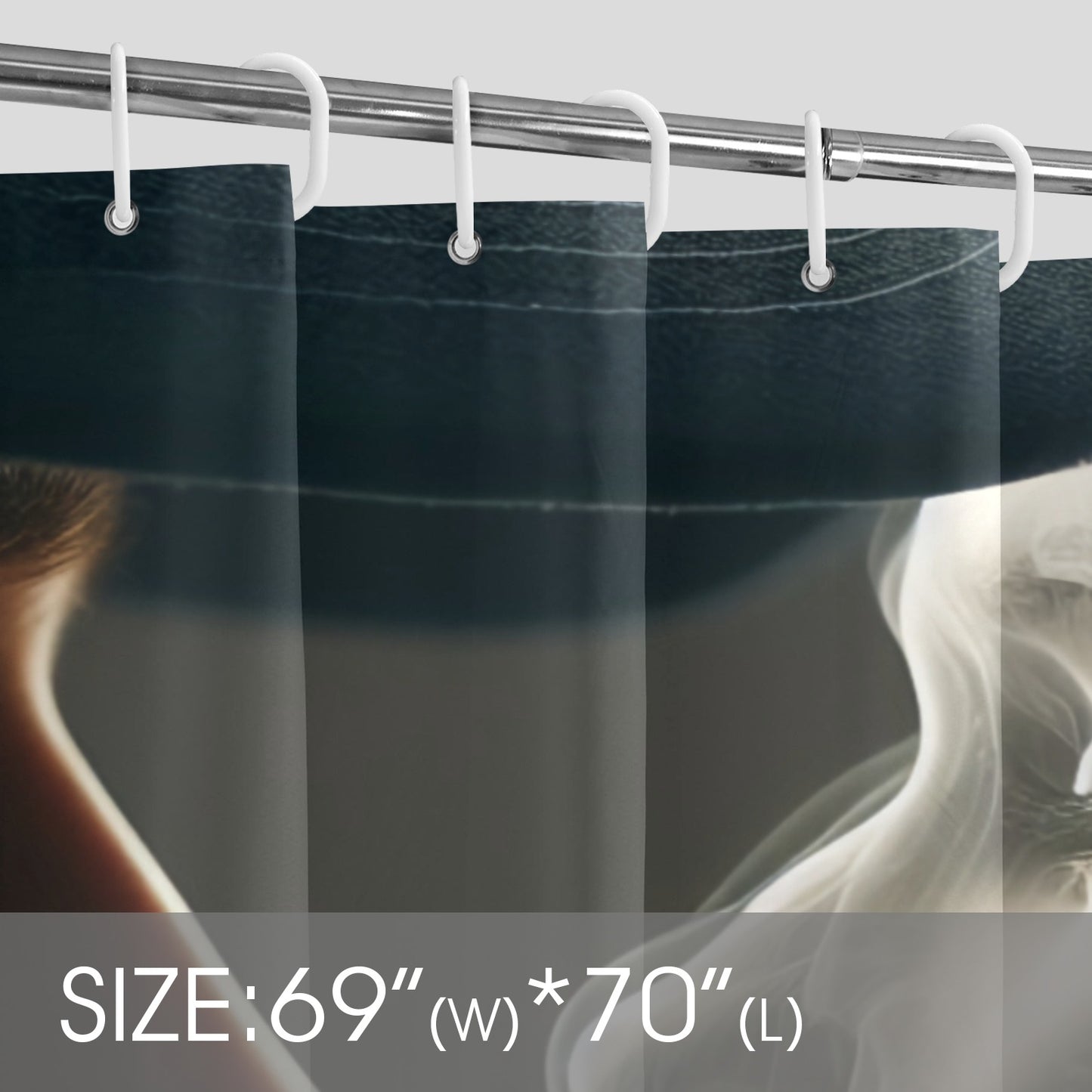 Man's love in smoke - (Caucasian) Shower Curtain 69"x70"