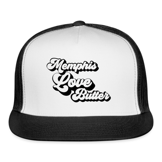 Memphis Love Butter Trucker Hat - white/black